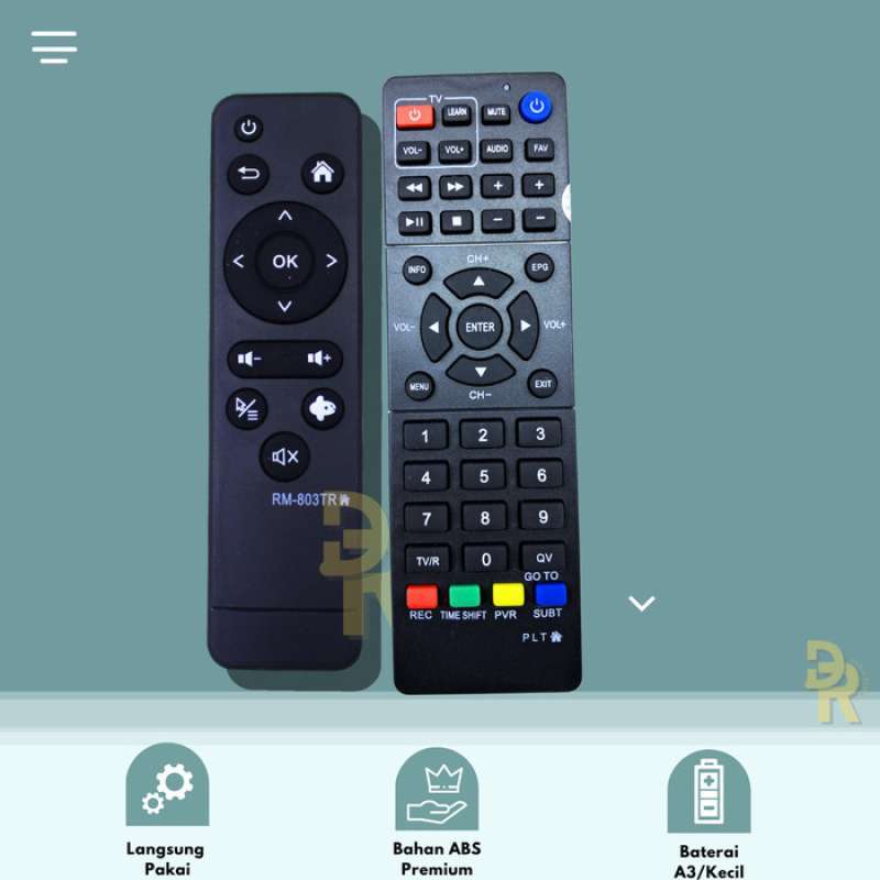 Jual Remote set top Box POLYTRON Mola Akari DVB T2 Multi Universal