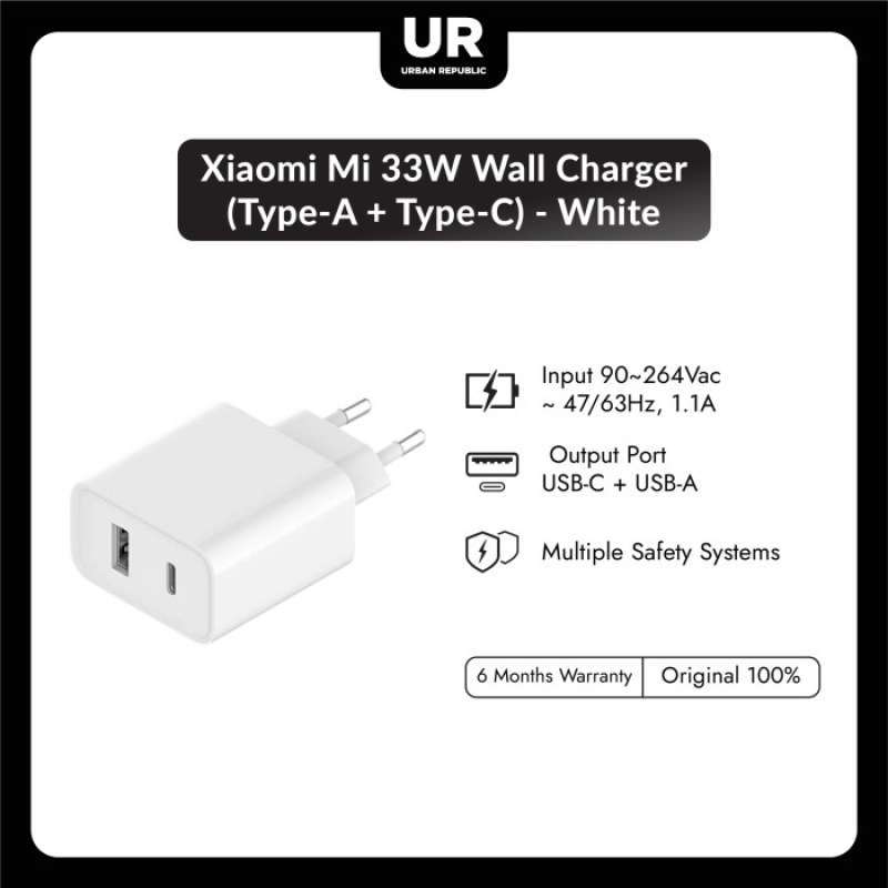 Jual Xiaomi Mi 33W Wall Charger (Type-A + Type-C) di Seller PakDiduk ...