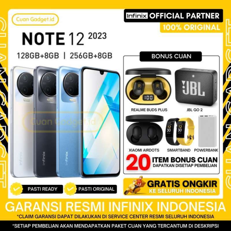 Promo INFINIX NOTE 12 2023 8/256 NOTE12 2023 8/128 GARANSI RESMI ...