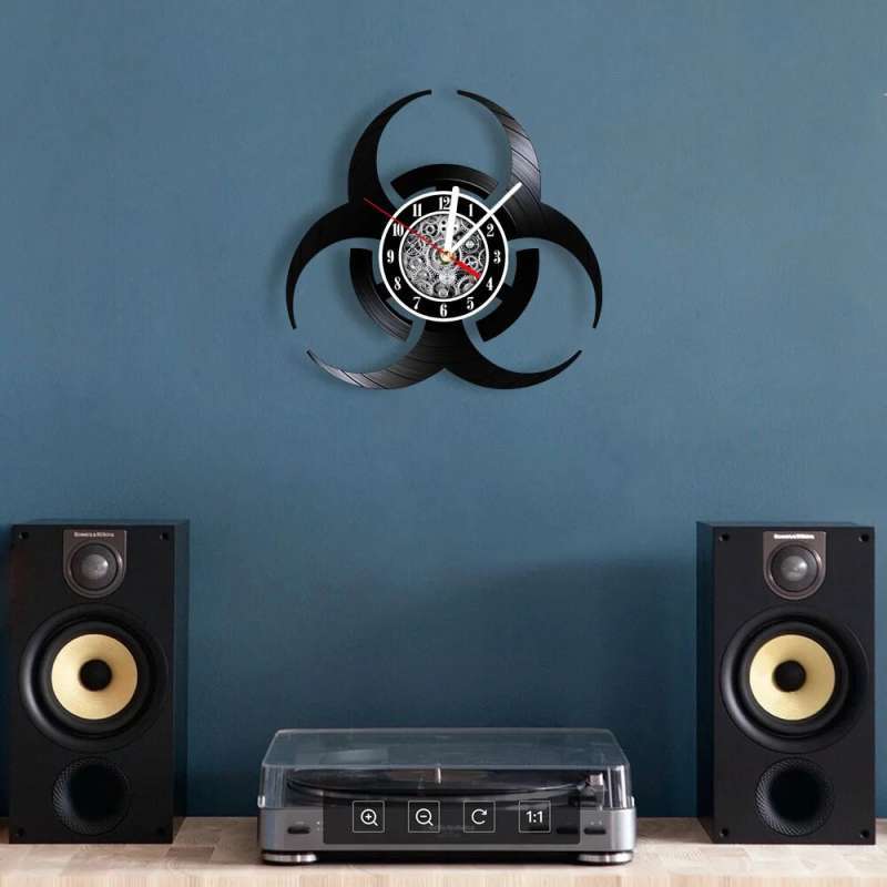Biohazard Clock Jual Biohazard Hazard Symbol Vinyl Lp Record Clock For Hospital And ...