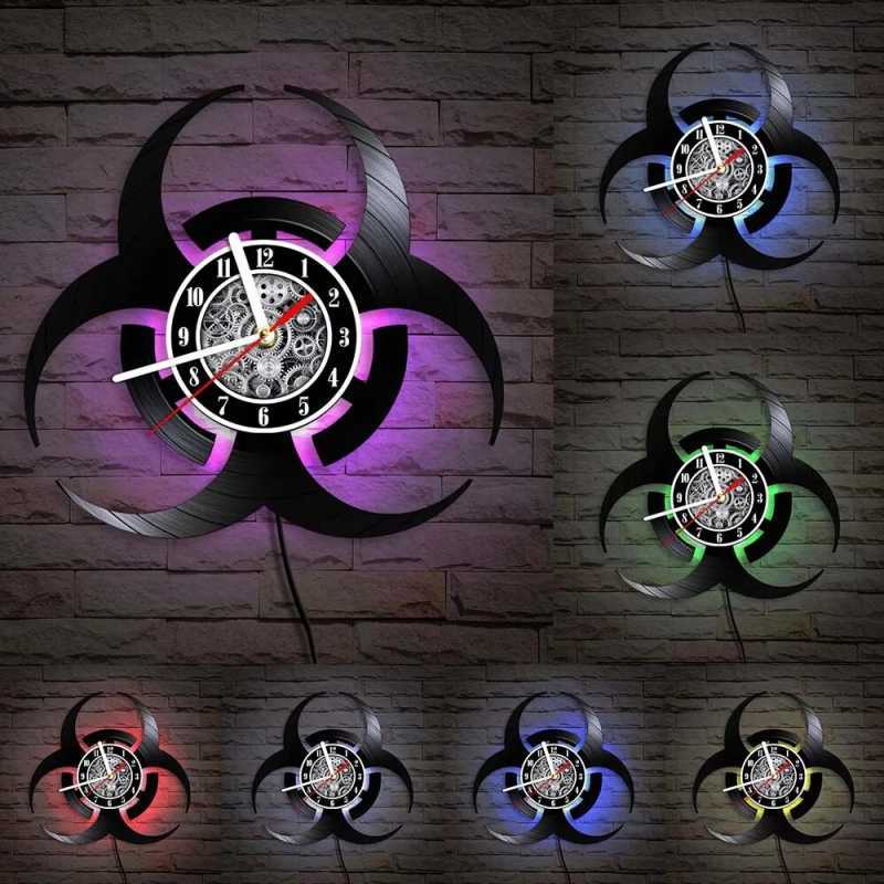 Biohazard Clock Jual Biohazard Hazard Symbol Vinyl Lp Record Clock For Hospital And ...