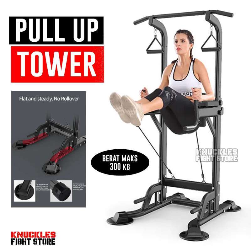 Jual Home Gym Pull Up Tower Bar Dip Station Parallel Bars Horizontal