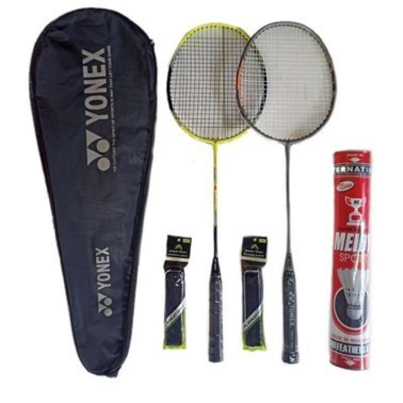 Promo [Paket Lengkap] Raket Badminton Bulutangkis Model Terusan / Siap ...