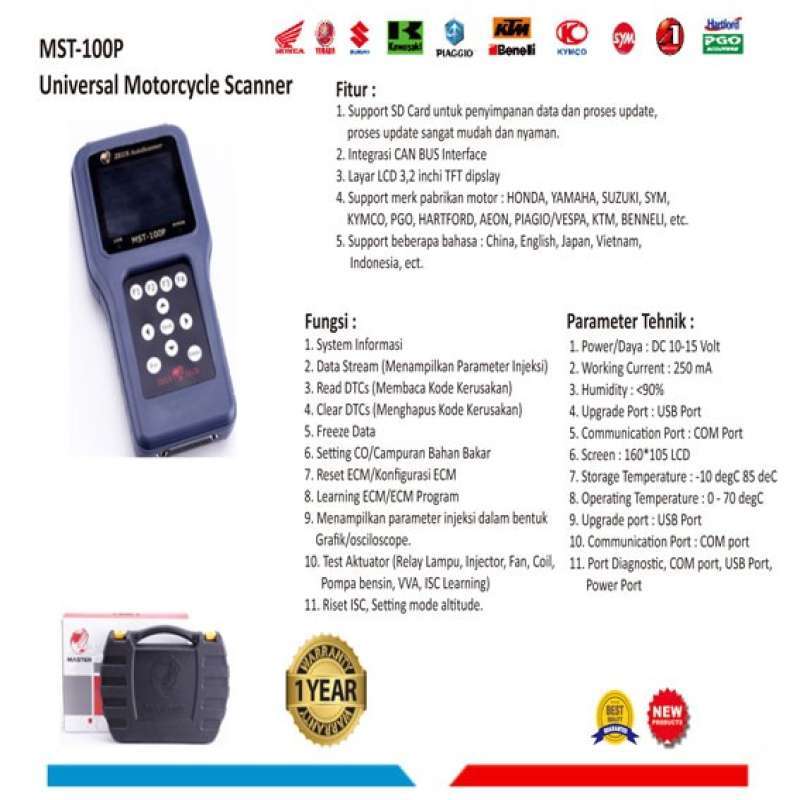Promo SCANNER INJECTION MOTOR UNIVERSAL ZEUS MST 100P (Ex. KAWASAKI