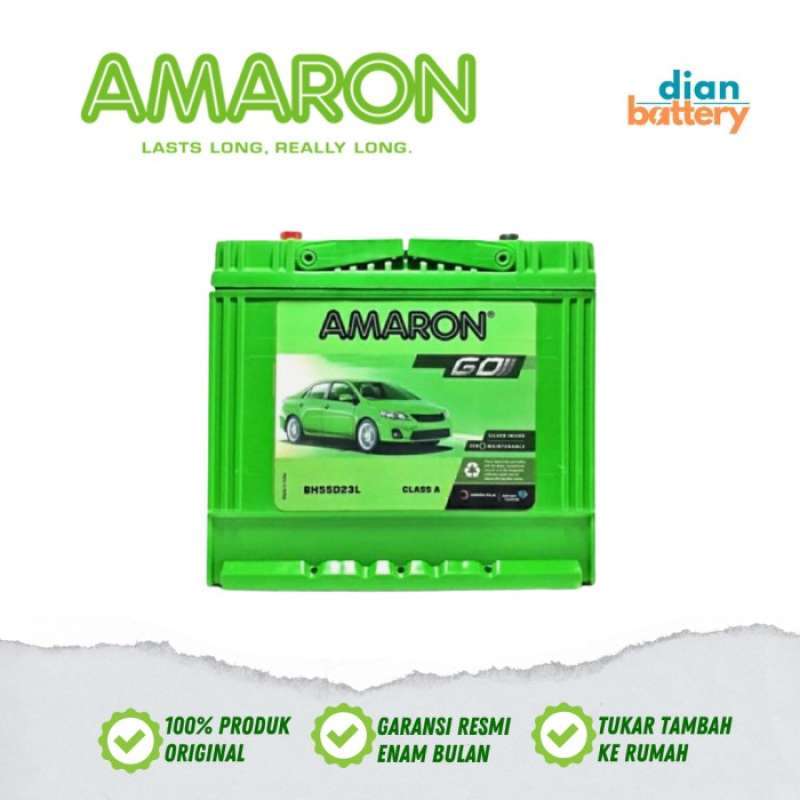 Promo Aki Kering Mitsubishi Mirage Amaron Go 55D23L (60Ah) Diskon 26%