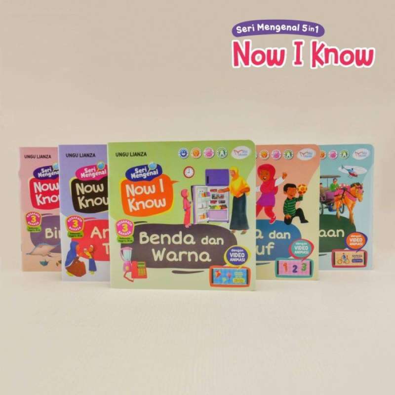Promo Buku Seri Mengenal Angka Huruf Benda Now I Know Isi 5 Buku