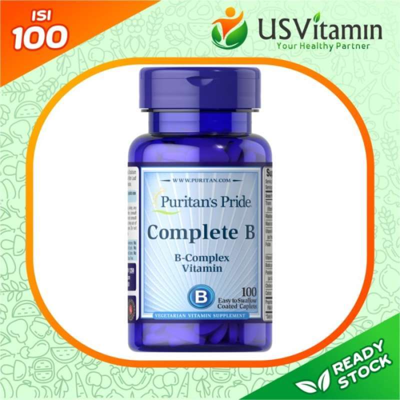 Promo Puritan's Pride Vitamin B) isi 100 Caps