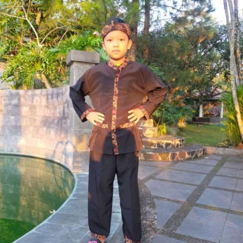 Promo pangsi baju anak laki-laki pakaian adat sunda jawa betawi tk SD
