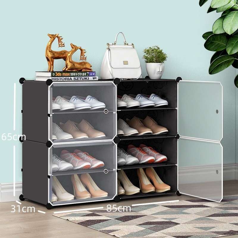 Jual [kupon]Homes Rak Sepatu Tertutup Anti Debu 2 kolom 6 Layer Shoe ...