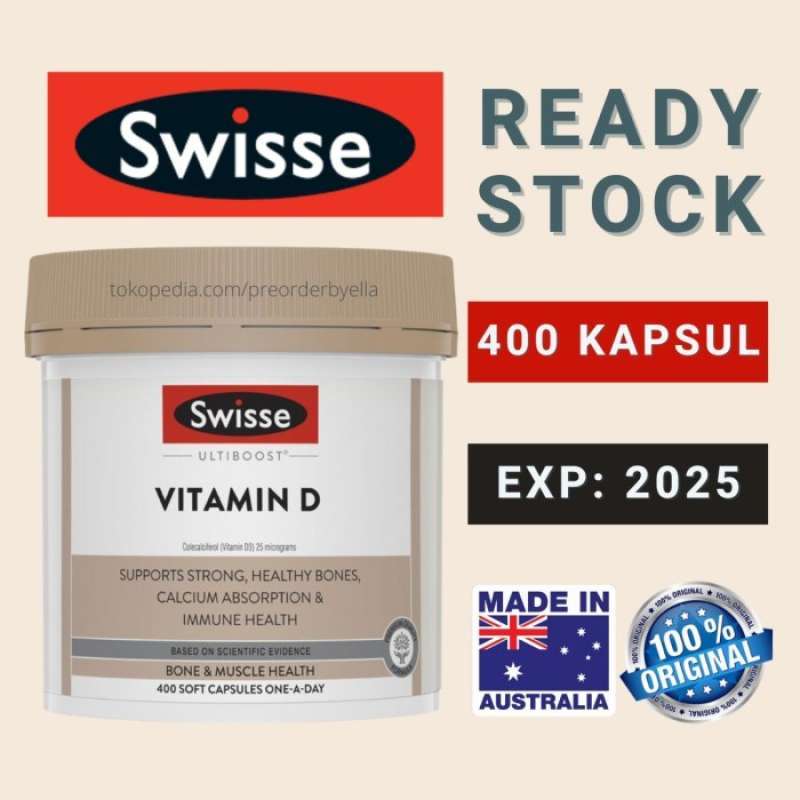 Promo Swisse Ultiboost Vitamin D D3 1000iu 1000 iu 400 Kapsul ...