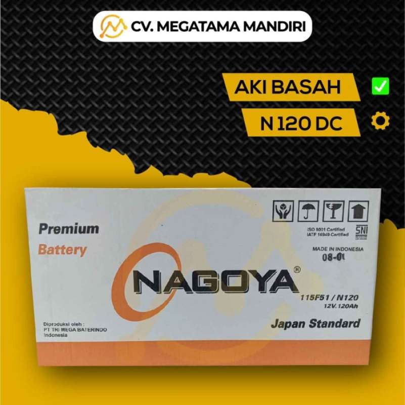 Promo Aki N 120 Nagoya Bus Truk 120Ah Genset Alat Berat 120 Ampere