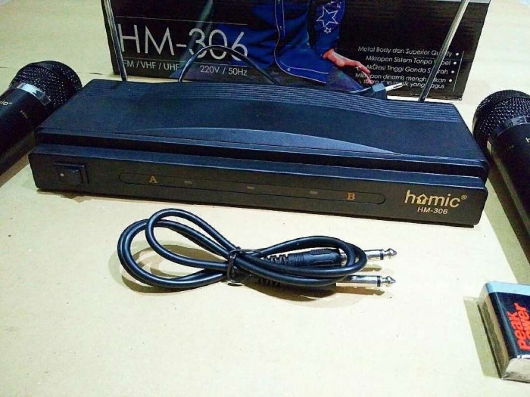 Promo Promo Mic / Microphone Homic Double Wireless Hm306 Hm306 Vhf