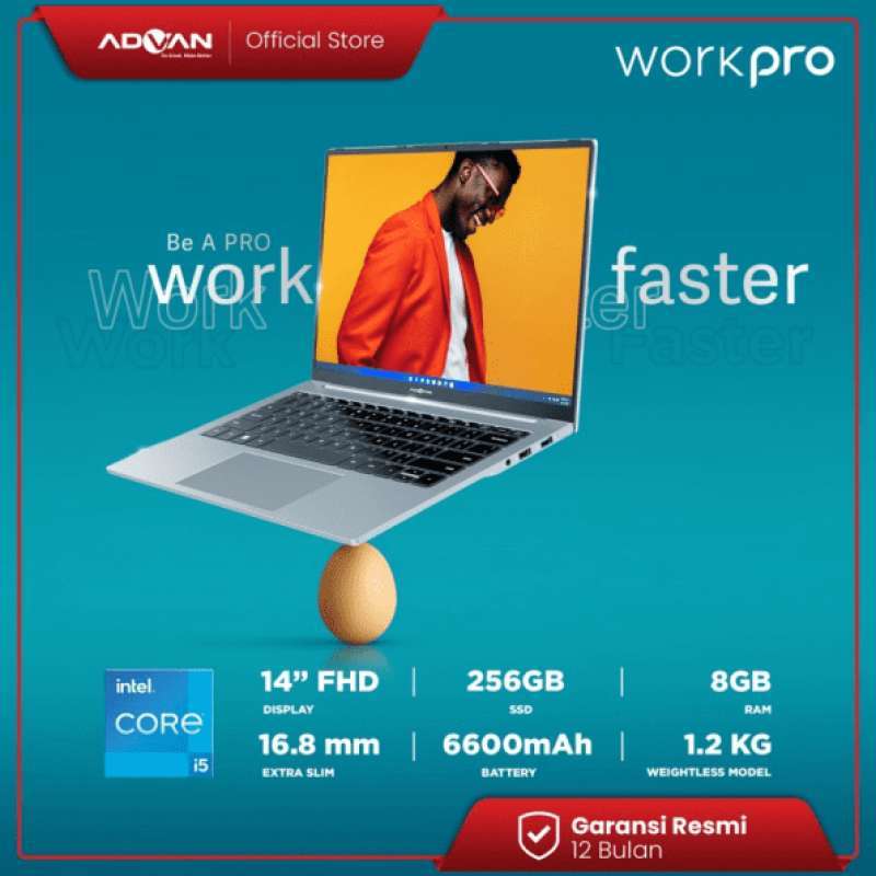 Jual Advan Notebook Work Pro Intel i5 1035G7 RAM 8GB SSD 256GB 14 Full ...