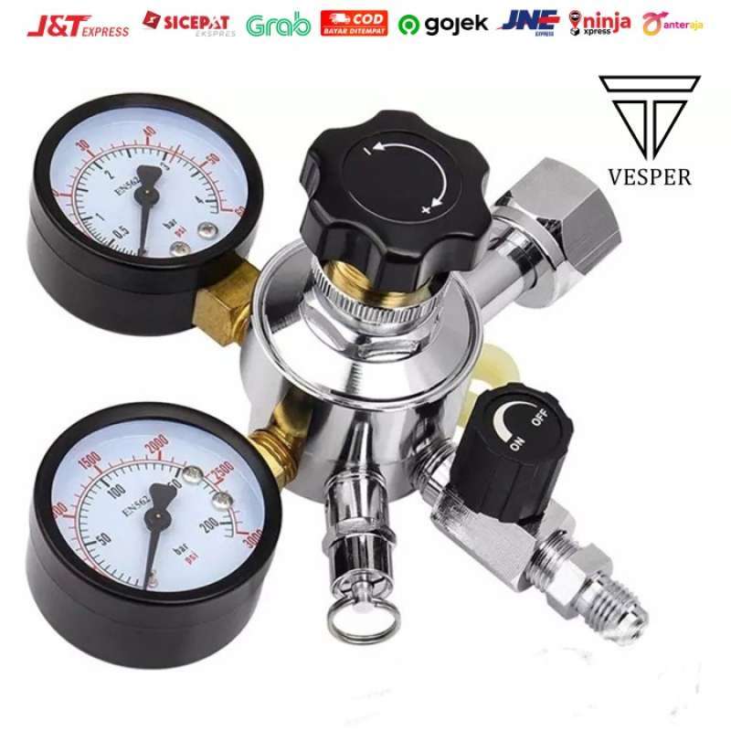 Promo Regulator beer keg co2 / regulator gauge kegerator Diskon 23 di