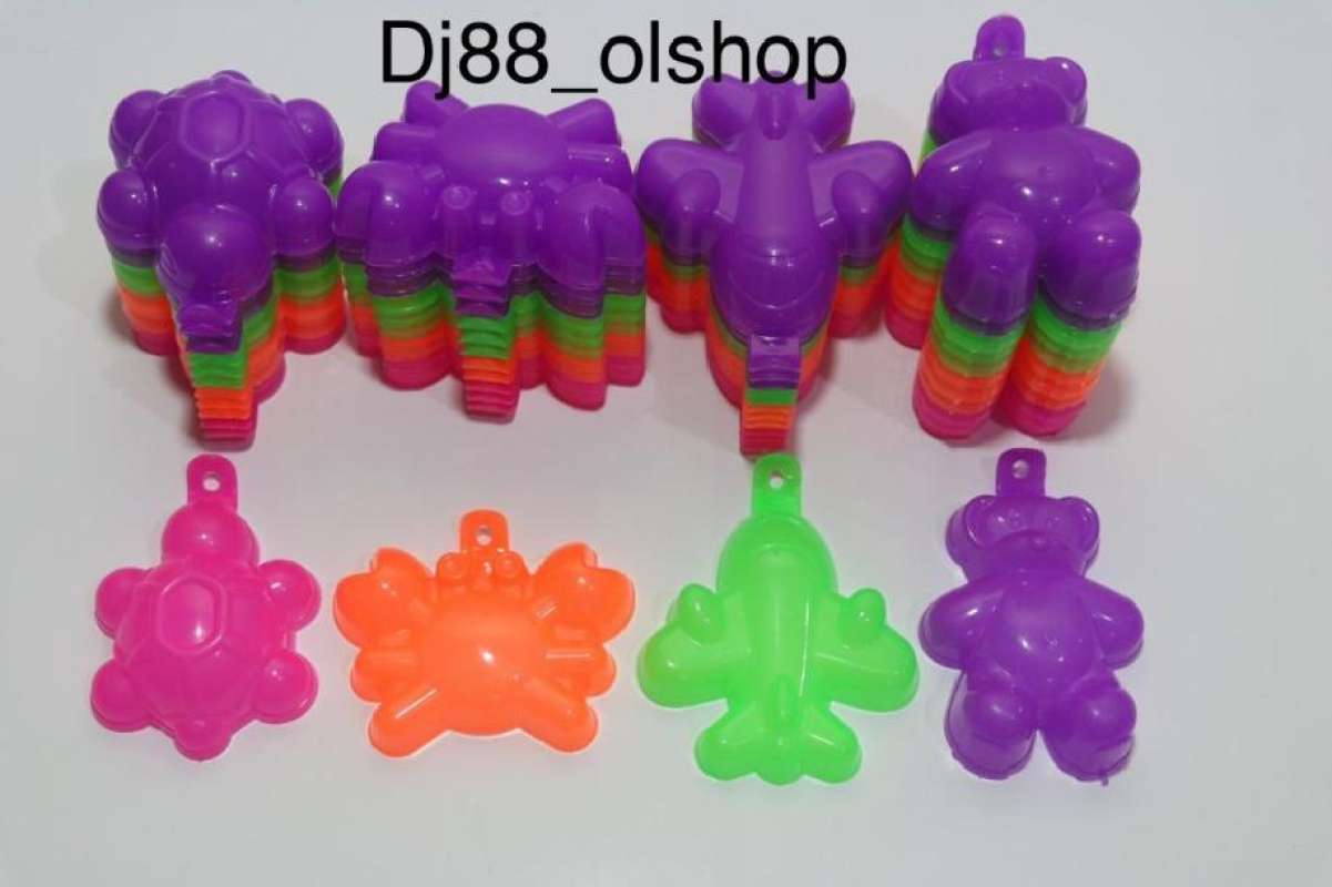 Jual (4 Lsn) Cetakan Plastik Karakter 4 Motif (kueagarpuding) Di