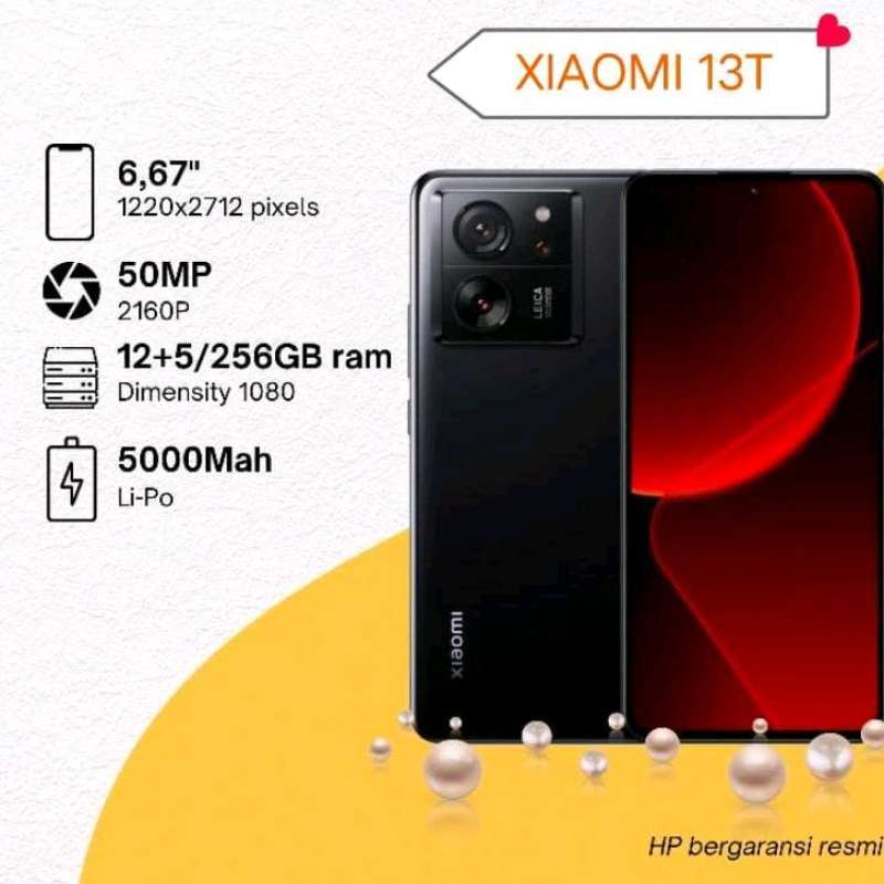 Jual Xiaomi 13T 5G 12/256GB BLACK NEW GARANSI RESMI 15 BULAN di Seller ...