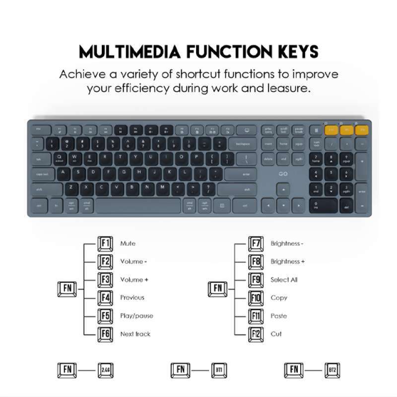 Jual Fantech Keyboard Mouse GO POP WK895 Wireless 2 in 1 Portable ...