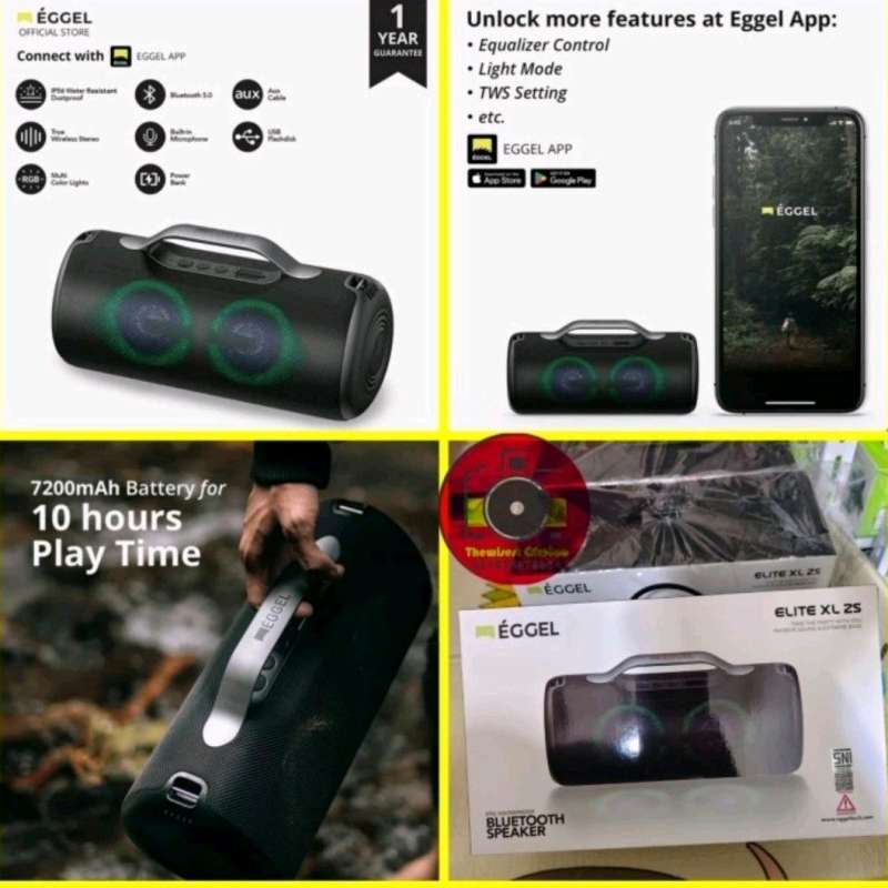 Jual Eggel elite xl xl2 bluetooth speaker rgb waterproof Elite
