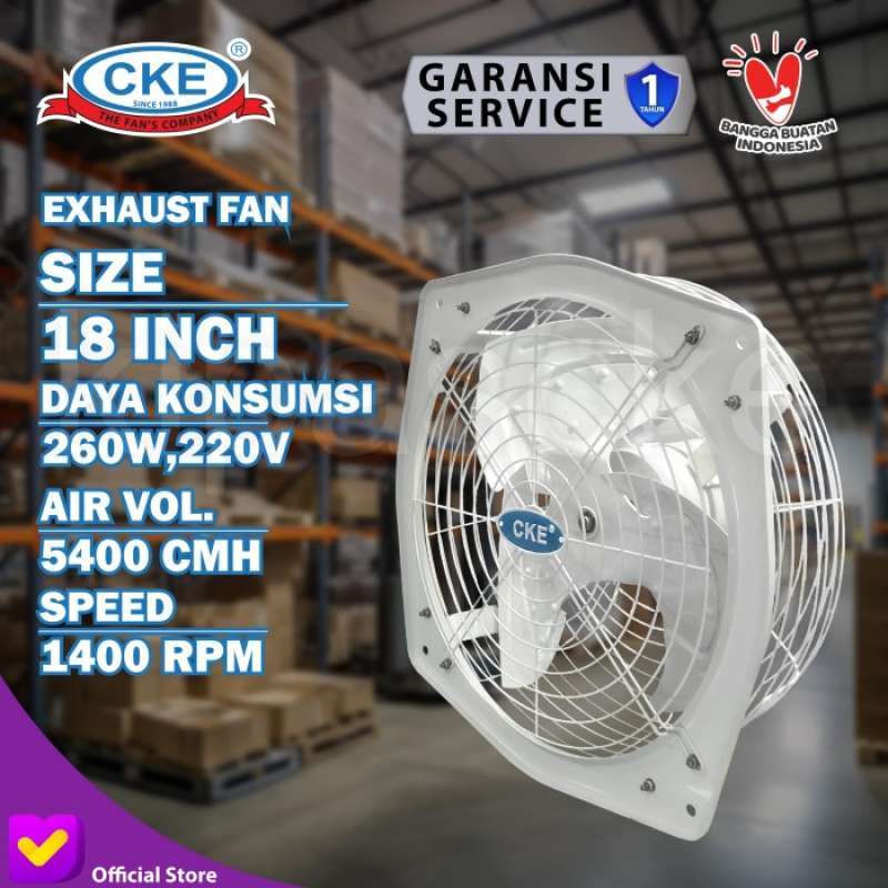 Promo Exhaust Fan EflEx18/1 Low Noise Cke 18 Inch 220V Fan Terbaru