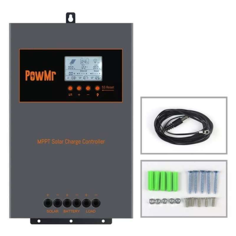 Y&H 100 A 12 V/24 V MPPT solar charge controller met LCD-display, dual USB en wifi, zonnemoduleregelaar voor gel- en lithiumbatterijen Model: BL912- 100A-WIFI (blauw Y&H 100 A 12 V/24 V MPPT solar charge controller met LCD-display, dual USB en wifi, zonnemoduleregelaar voor gel- en lithiumbatterijen Model: BL912- 100A-WIFI (blauw