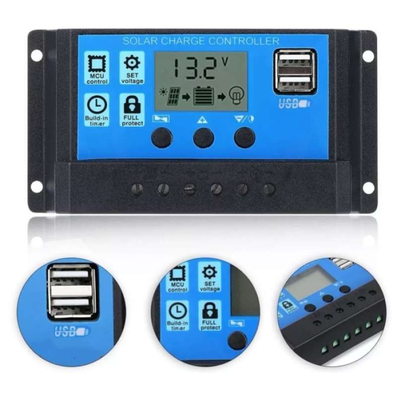 Promo Pwm 30a Solar Charge Controller Regulator Panel Battery Dual Usb ...