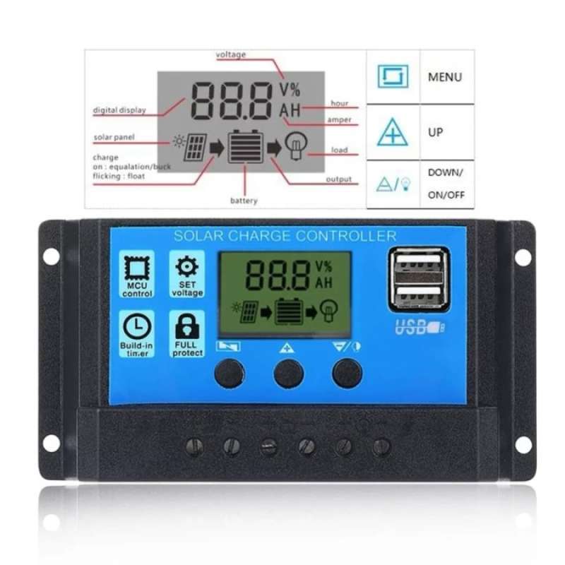 Promo Pwm 30a Solar Charge Controller Regulator Panel Battery Dual Usb ...