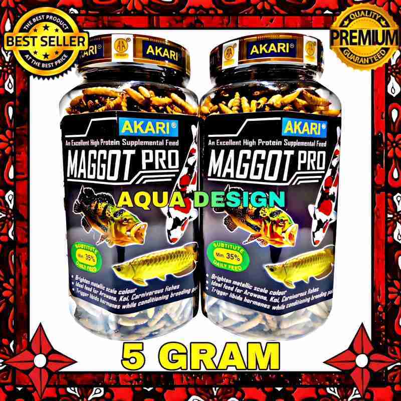 Jual AD MAKANAN IKAN PAKAN MAGGOT AKARI FISH FOOD MAGGOT PRO 5 GRAM