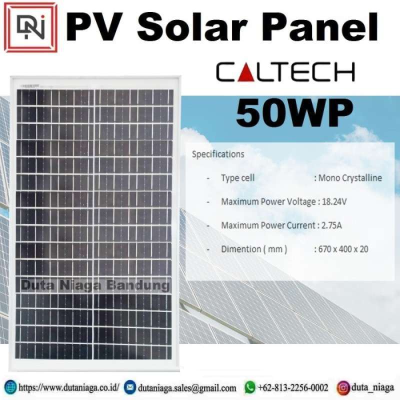 Promo Solar Panel 50wp Mono Caltech Solar Cell Panel Surya Tenaga Surya ...