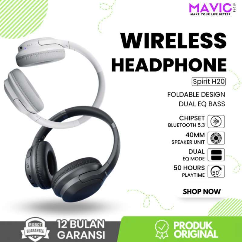 Promo Robot Spirit H20 Headphone Bluetooth Gaming Hp Headset Dual Eq Bass Diskon 23 Di Seller Azurestore Kebon Kacang Kota Jakarta Pusat Blibli