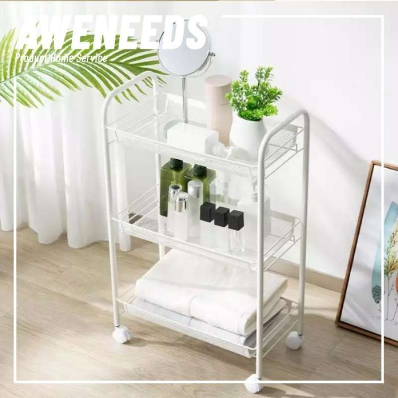 Jual Rak Dapur Roda Troli Besi Susun Tempat Bumbu Keranjang Serbaguna ...