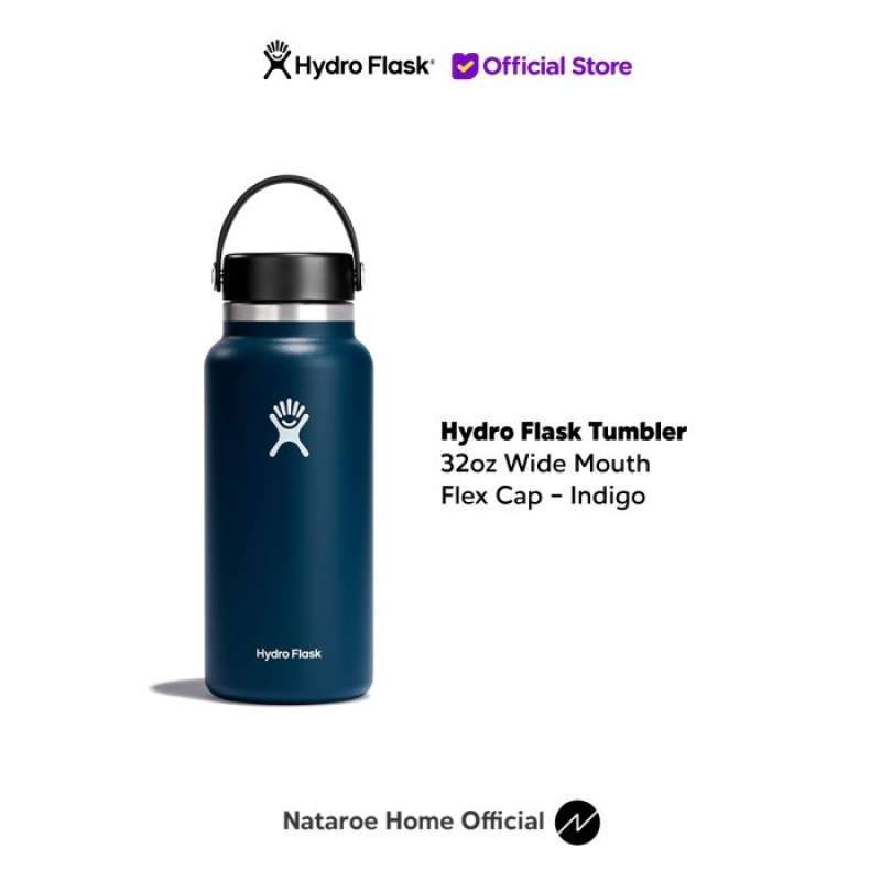 Promo Hydro Flask Tumbler 32oz Wide Mouth Flex Cap Indigo