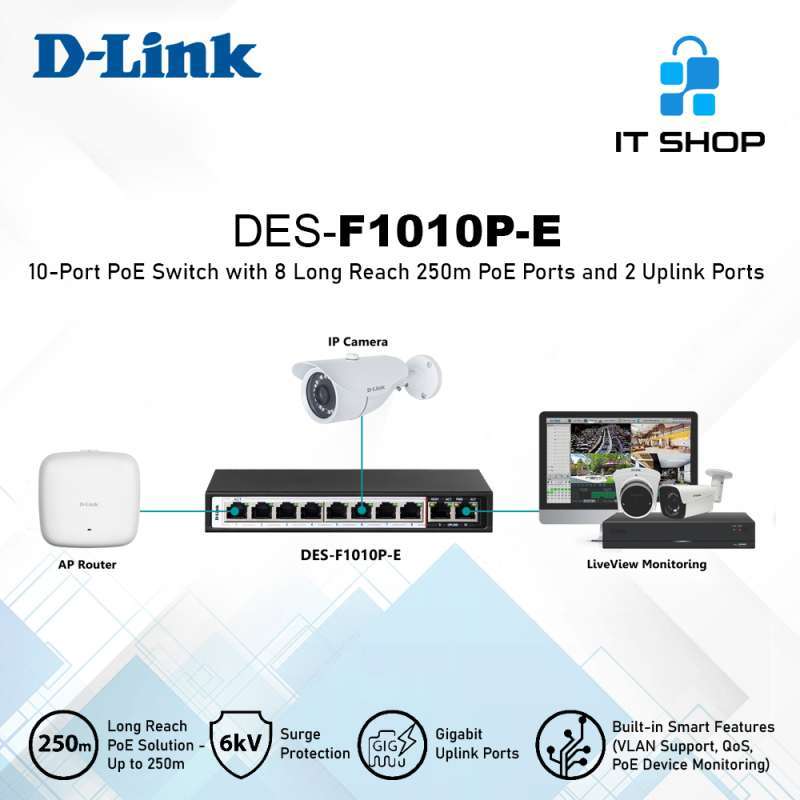 Jual D-link Poe Switch Hub Des F1010p-e Di Seller It Shop Official ...