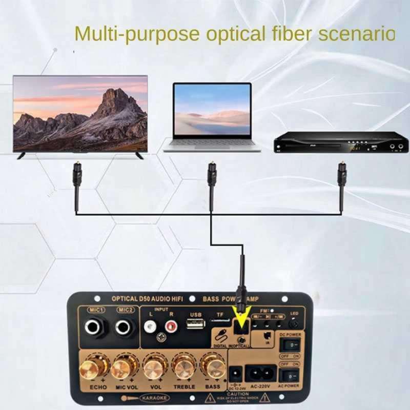Jual Papan Audio Amplifier Karaoke Bluetooth with Optical Fiber D50