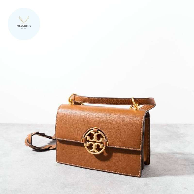 Miller metal logo leather crossbody bag hotsell