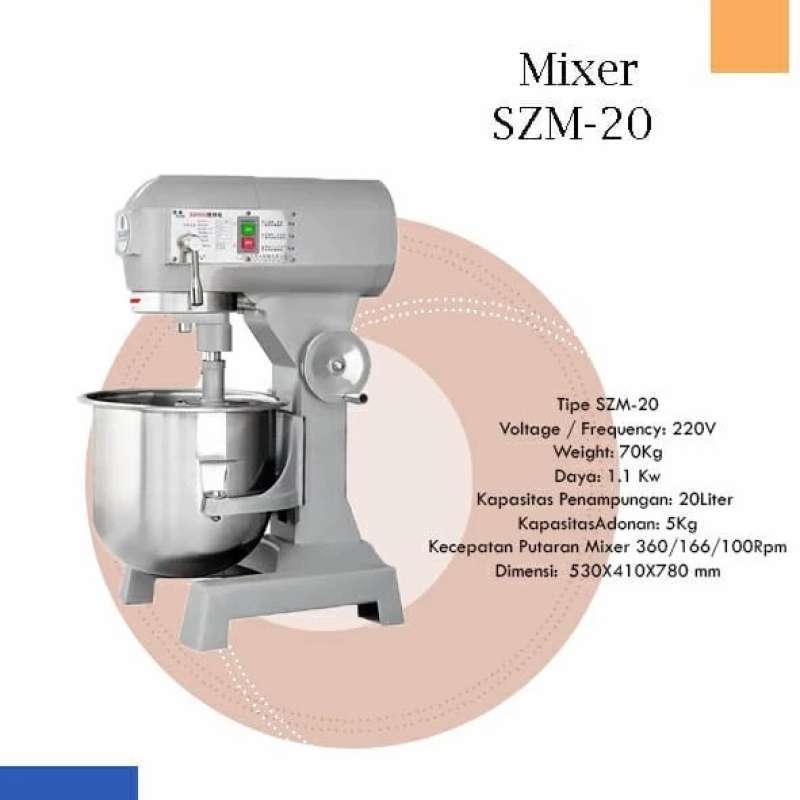Promo Baru Mixer Dough Mixer Roti 20 Liter Szm20 Heavy Duty