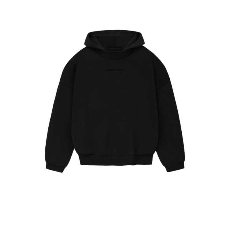 Jual FEAR OF GOD ESSENTIALS HOODIE FW23 JET BLACK 100 Authentic S di