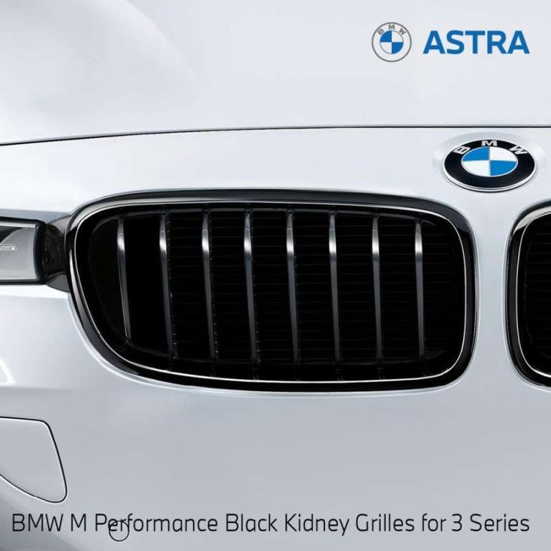 Parrillas Delanteras Negras Brillantes Para BMW F30 F31 – Estilo Sport/Performance