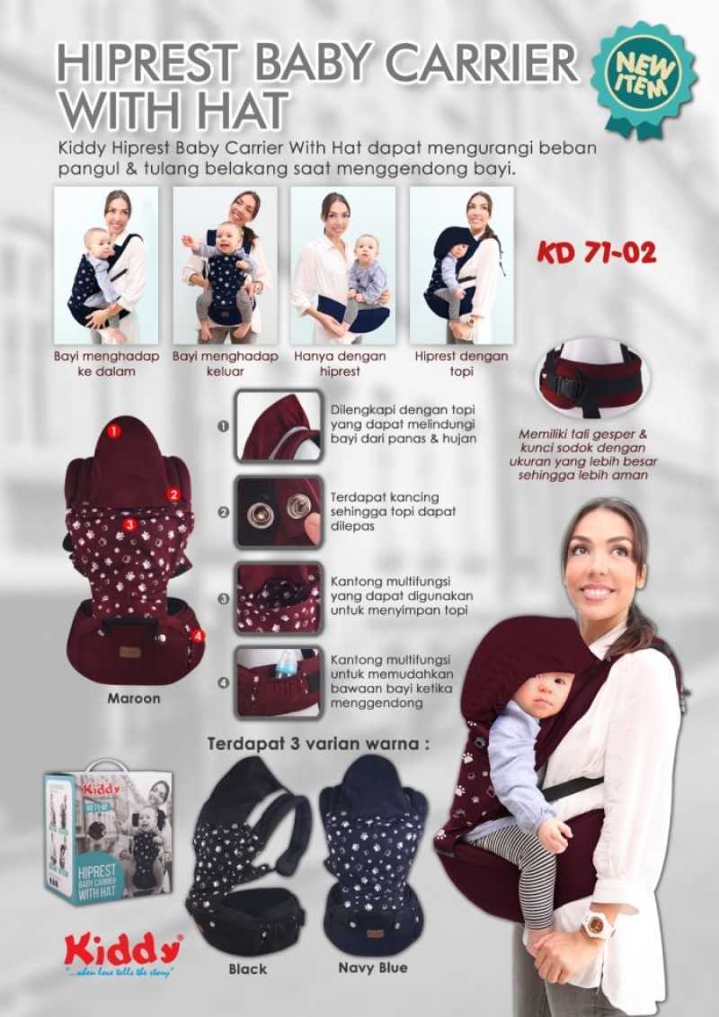 Hiprest Baby Carrier With Hat KD 7102