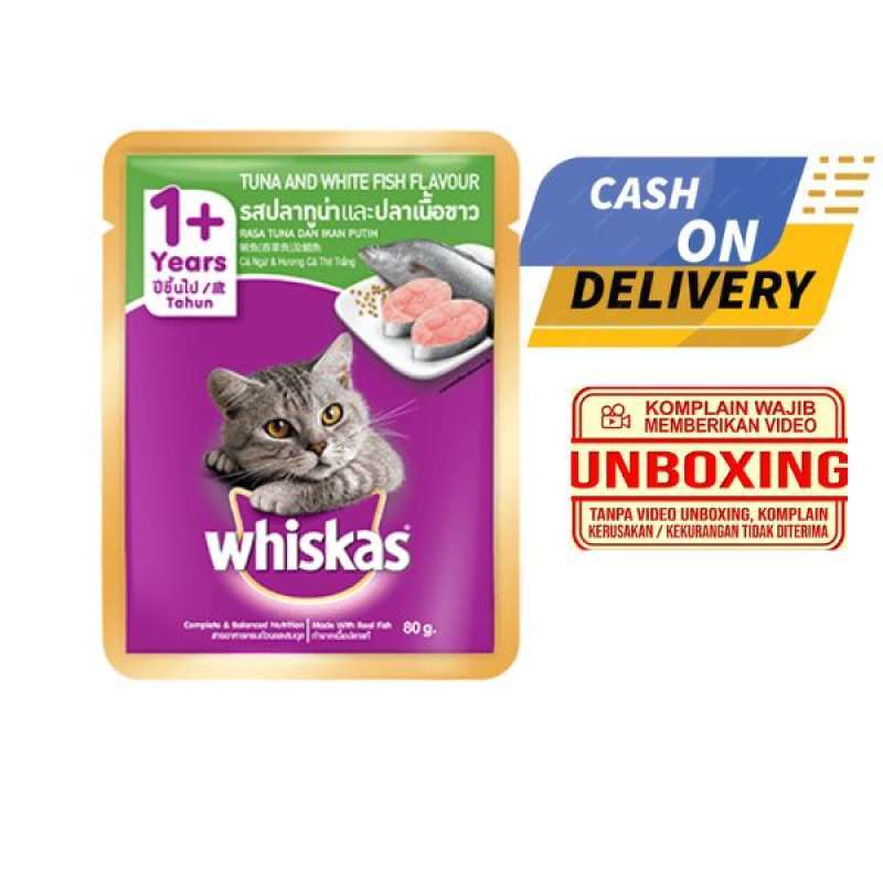 Jual Whiskas Pouch Tuna Whitefish 85gr Makanan Basah Sachet Di Seller Greenpet Jatijajar Kota Depok Blibli