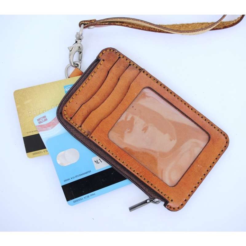 Promo CRG Lanyard Zip - Lanyard Kulit / Kalung ID Card Kulit / Lanyard ...
