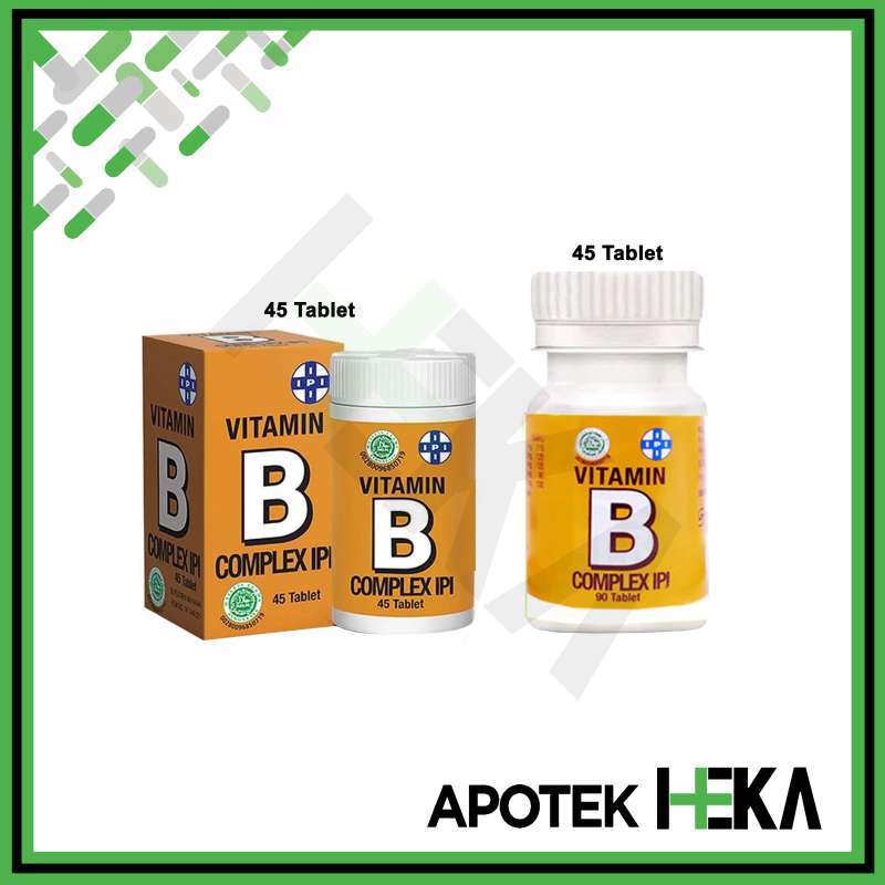 Jual Vitamin B Complex IPI Botol Isi 45 / 80 Tablet Coklat 45 Kapsul