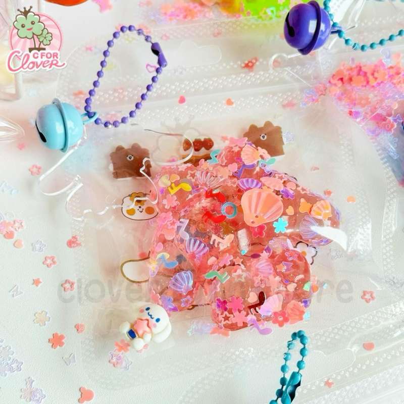 Jual TABA SQUISHY ACRYLIC STICKER CUTE CHARACTER mainan pencetan jelly