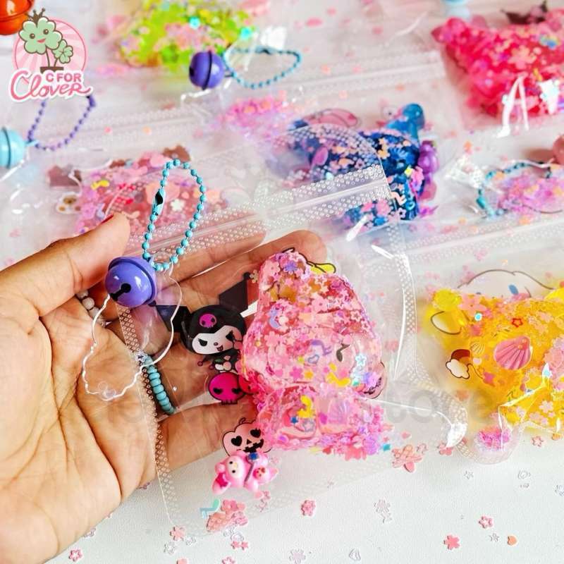 Jual TABA SQUISHY ACRYLIC STICKER CUTE CHARACTER mainan pencetan jelly