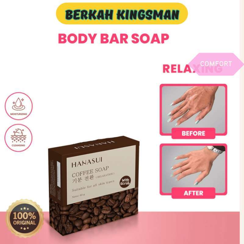 Promo Sabun Hanasui Coffee Bar Soap Pembersih dan Meremajakan Kulit