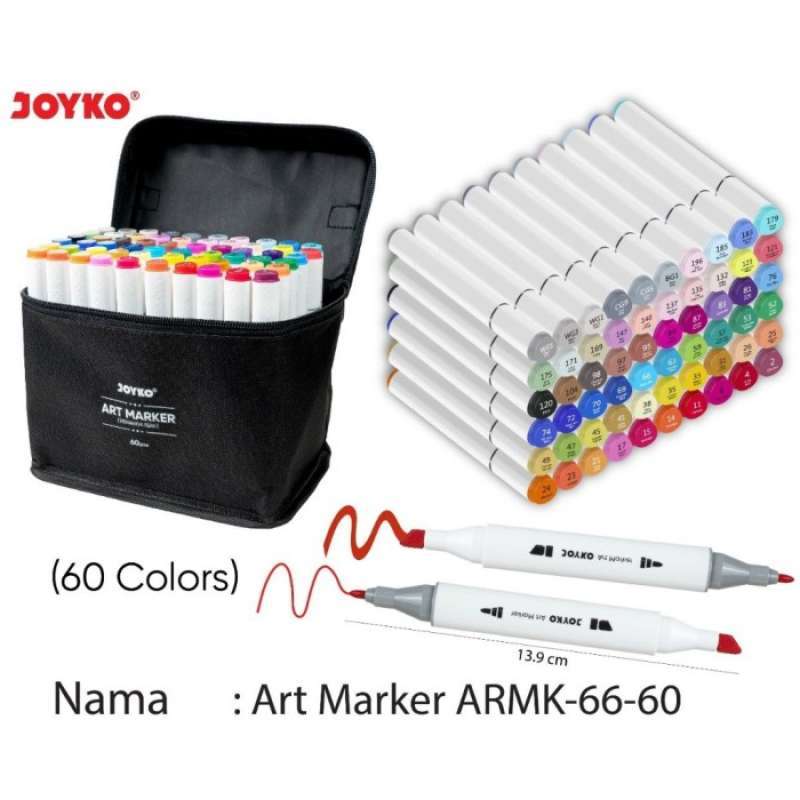 Jual Joyko Art Marker/spidol Gambar Anime/spidol Warna 60 Warna Armk-66