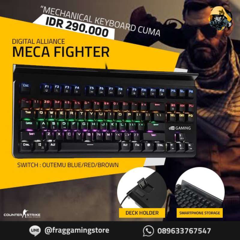 Promo Mechanical Keyboard GAMING Digital Alliance MECA FIGHTER Diskon 9
