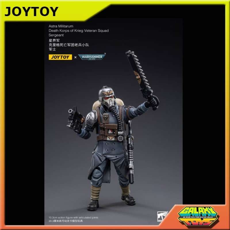 JOYTOY Action Figure 1/18 Warhammer 40.000 Astra Militarum Death Korps Of Krieg Veteran Guardsman - Modello Da Collezione, Regalo Per Fan