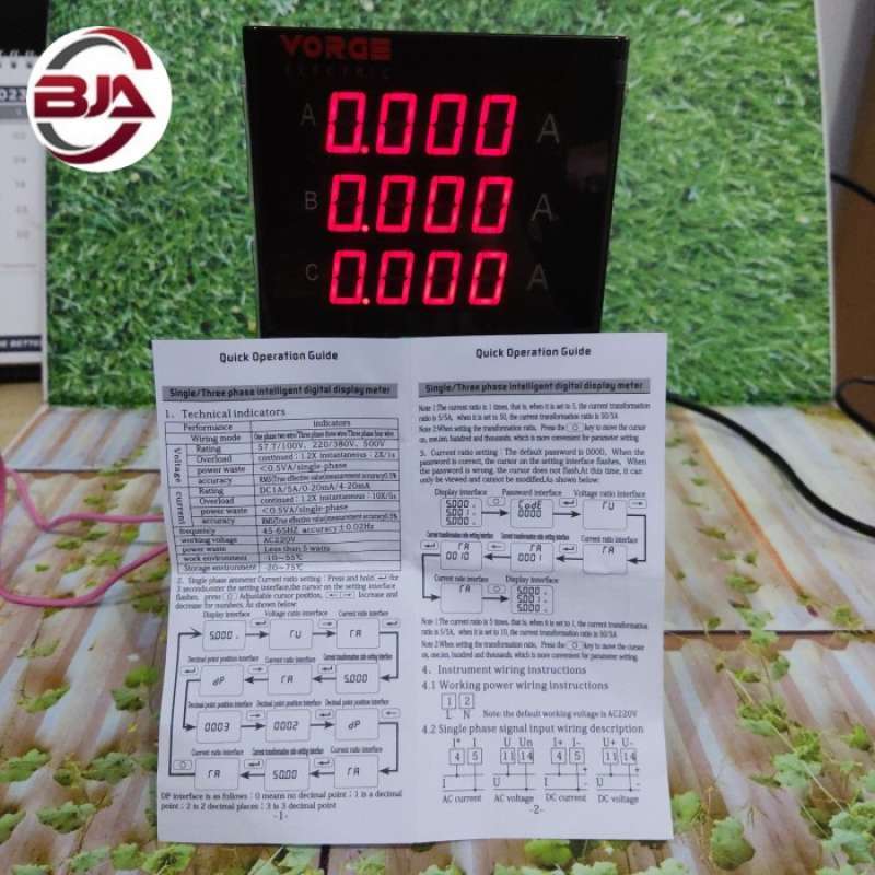 Promo Digital Ampere Meter 3 Phase Amperemeter 3phasa Bukan Larkin Lr