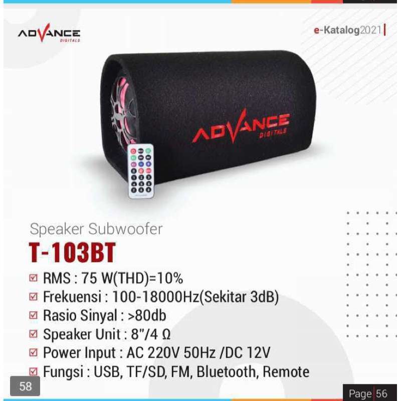 Speaker Advance Karaoke T105 Garansi Resmi Indonesia 🏷️ Harga Murah ...