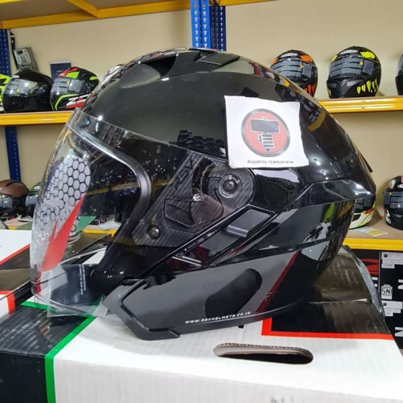 Promo Terbaik Rsv Helm Sv300 Solid Black Glossy Sv300 Double Visor